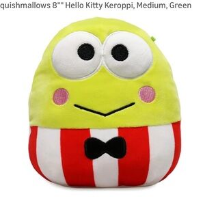 *new* Squishmallows Hello Kitty Keroppi Plush Toy - Green and Red